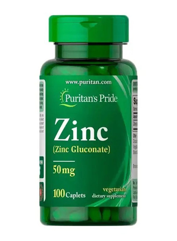 

Puritans Pride Zinc Gluconate 50 mg, 100 Tablets