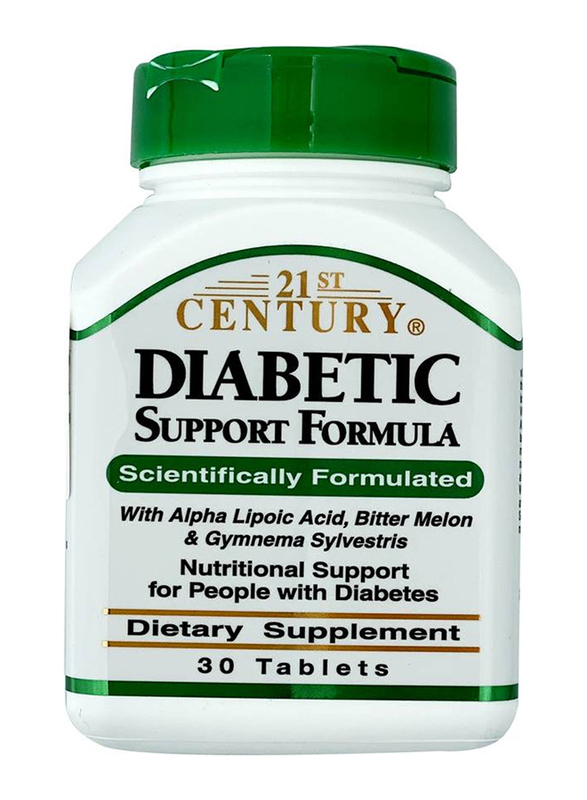 

21St Century Diabetic Formula Dietary Supplements, 30 Tablets