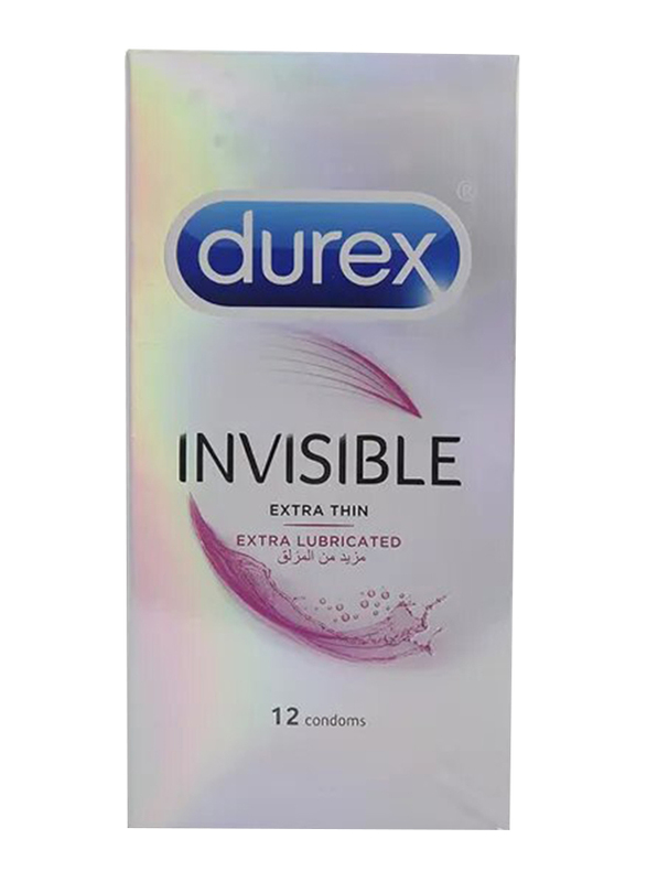 

Durex Invisible Extra Thin Lubricated Condoms, 12 Pieces