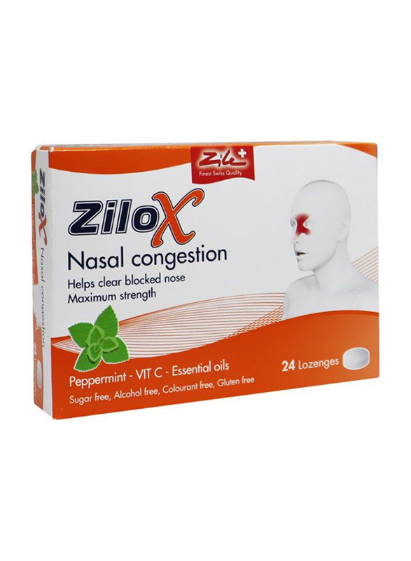 

Zilox Nasal Congestion, 24 Lozenges