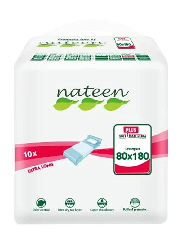 

Nateen Plus Underpads Sheet, 80 x 180cm, 10 Pieces