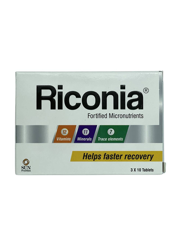 

Sun Pharma Riconia Fortified Micronutrients, 30 Tablets