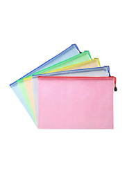 SubyveK Zipper File Folder Bags, A4 Size, 5 Piece, Multicolour