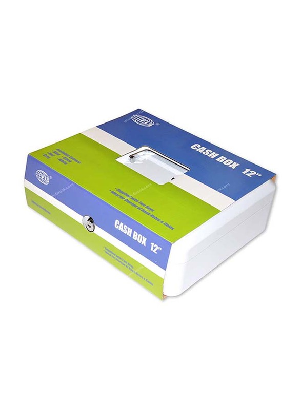 

FIS Cash Box with Key 12-Inch, FSCPTS0019WT, Matt Finish White