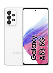 Samsung Galaxy A53 128GB Awesome White, 6GB RAM, 5G, Dual SIM Smartphone, UAE Version