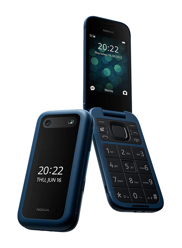 Nokia 2660 Flip 128 MB Blue, 48MB RAM, 4G, Dual SIM Smartphone