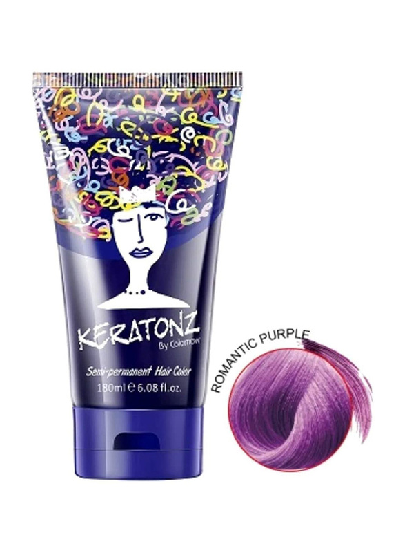 

Keratonz Semi-Permanent Hair Colour, 180ml, Romantic Purple