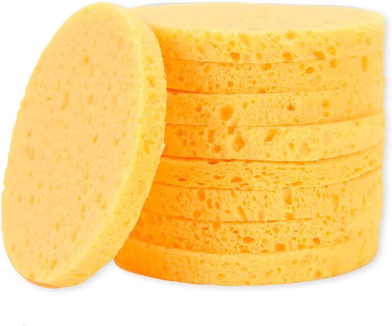 

Facial Cellulose Disposable Makeup Sponge, 25 Pieces, Yellow