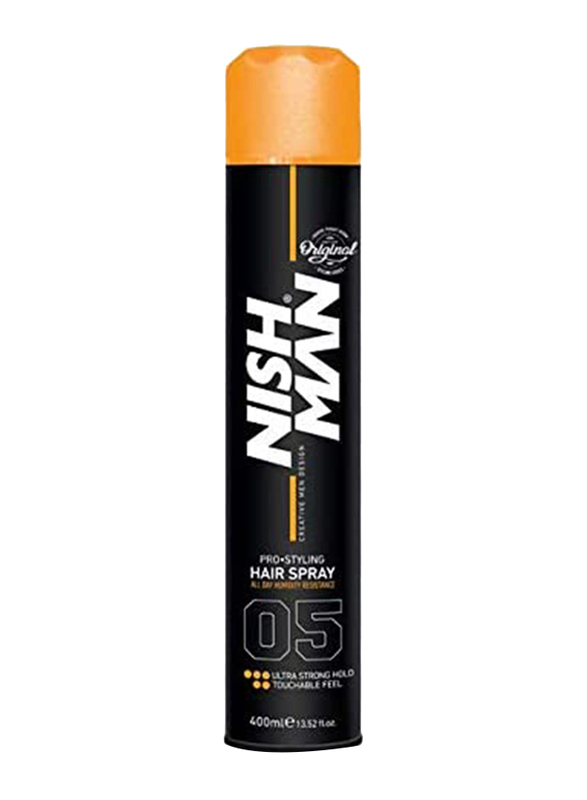 

Nishman Ultra Strong Hold-05 Hair Styling Spray for All Hairs Type, 400ml