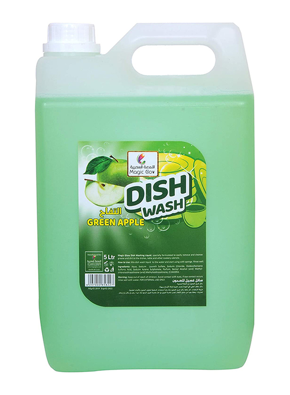 

Magic Glow Green Apple Dish Wash, 5 Litres