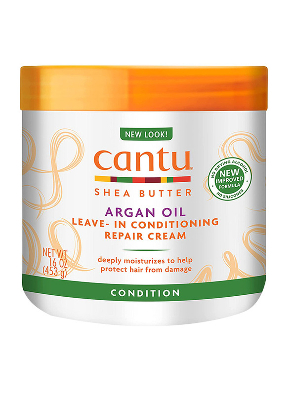 

Cantu Argan Oil Repair Cream Leave in Conditioning for Damaged Hair, 16oz
