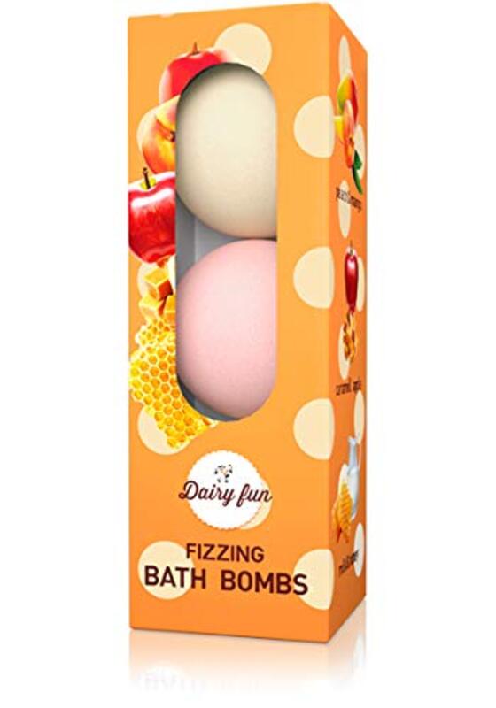 

Delia Dairy Fun Peach, Apple, Milk & Honey Fizzing Bath Bombs Set, 3 Pieces