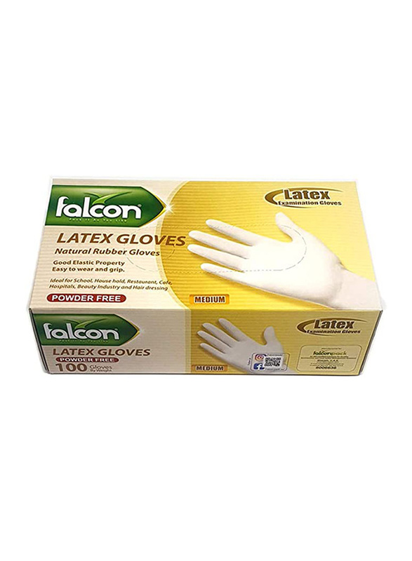 

Falcon Latex Powder Free Disposable Gloves, 100 Pieces