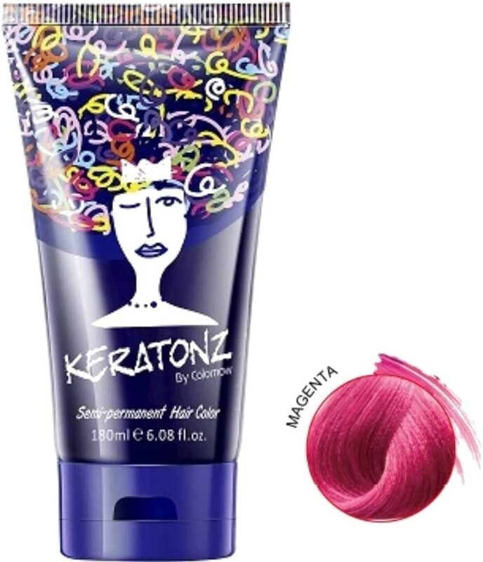 

Keratonz Semi-Permanent Hair Color, 180ml, Magenta