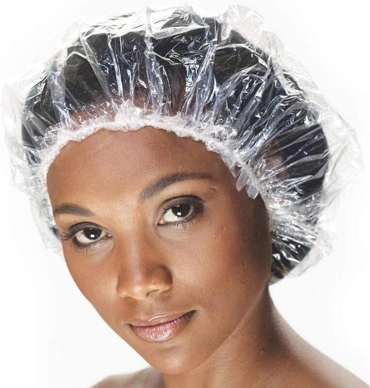 

Vextronic Large Waterproof Disposable Shower Cap, 100 Pieces