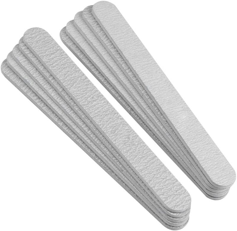 

Demiawaking Straight Nail Files, 10 Pieces, Silver