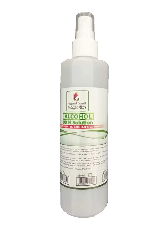 

Magic Glow 90% Alcohol Antiseptic Disinfectant with Spray Head, 250ml