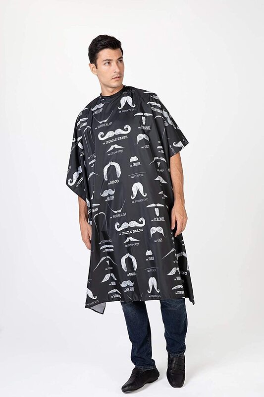 

Betty Dain Stache Styles Print Barber Cutting Cape, One Size