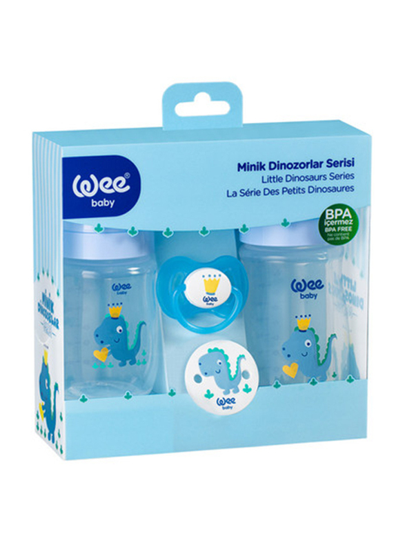 

Wee Baby Little Dinosaurs Starter Feeding Set, 6-18 Months, Blue