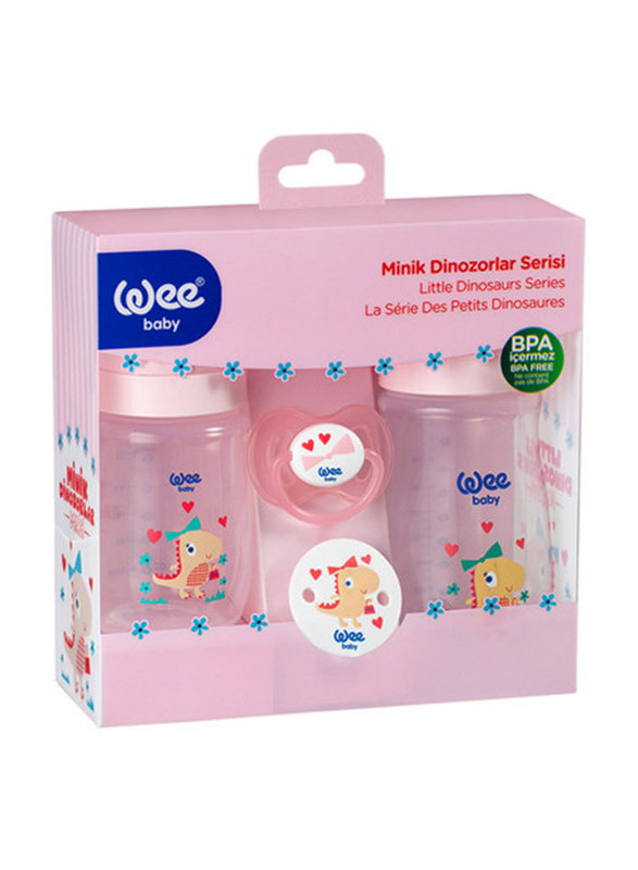 

Wee Baby Little Dinosaurs Starter Feeding Set, 6-18 Months, Pink