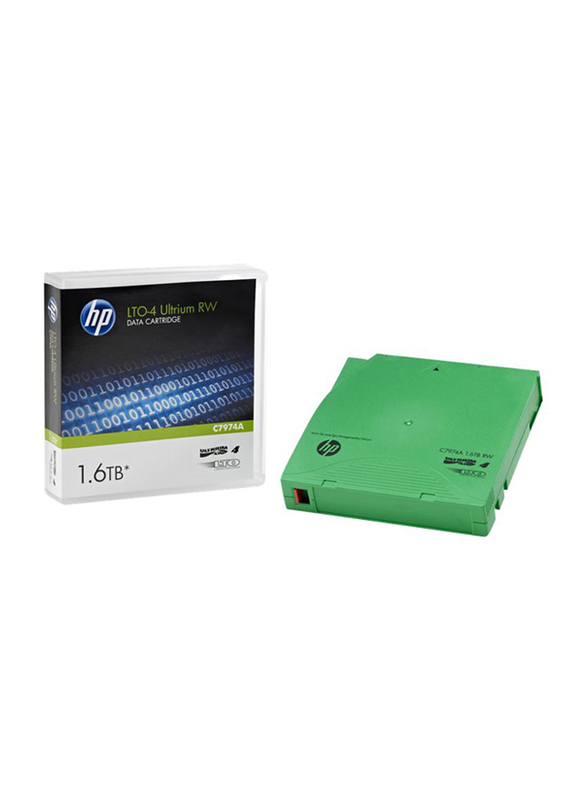 

HP LTO4 Ultrium RW Data Tape, 1.6TB, C7974A, Green