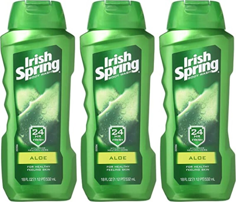 

Irish Spring Body Wash, Aloe, 18 Ounce (Pack of 3)