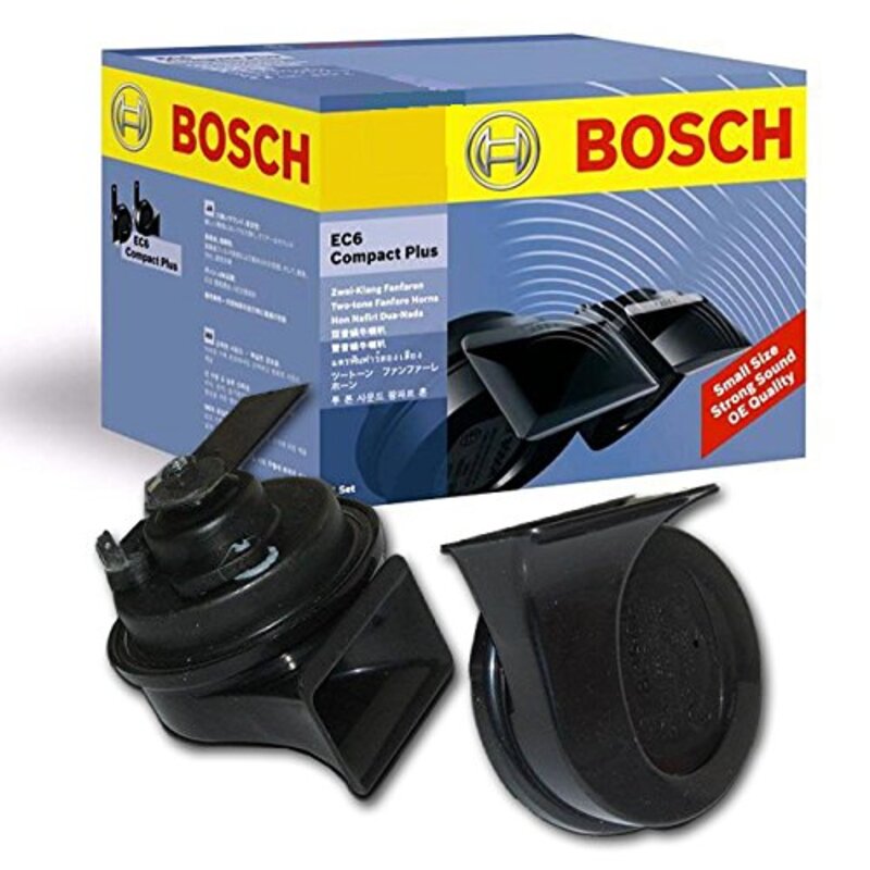 Bosch Compact Plus Two-Tone Fanfare Horn, 0986AH0403, Black