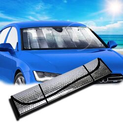 Master Flak Accordion Sunshade, Silver