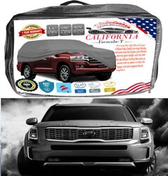 CFT Car Body Cover with Working Gloves for Kia Telluride, Black