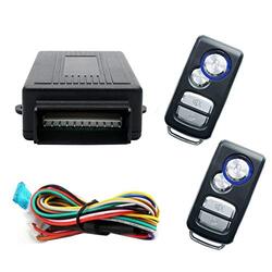 Maso Auto Remote Central Kit, Universal Car Door Lock with Control Box & 2 Replacement Remote Control for Car Central Lock, 4 Pieces, Multicolour