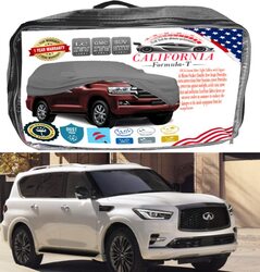 CFT Car Body Cover with Working Gloves for Infiniti Qx80, Black