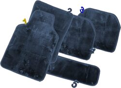 Flak Tech Plush Car Mat, 5 Pieces, Blue