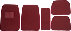 Flak Carpet Car Floor Mat, 5 Pieces, Maroon