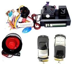 Shenu Universal Car Alarm with 2 Remote Control Key, Black