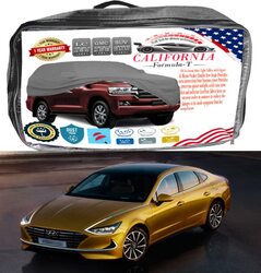 CFT Car Body Cover with Working Gloves for Hyundai Sonata, Elantra and Azera, Black