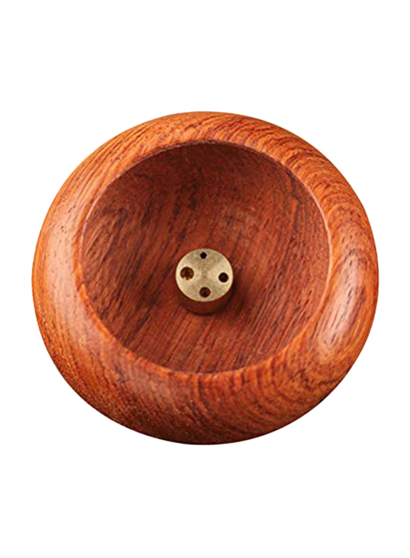 

Supvox Round Wood Incense Stick Holder Bowl, Brown