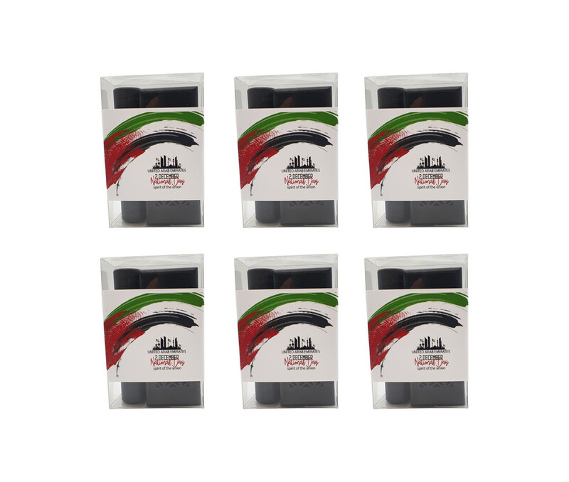 

JH 6 pcs Mini Incense Burner Gift Set For Uae National Day with 20pcs Cambodian oud sticks(Black))
