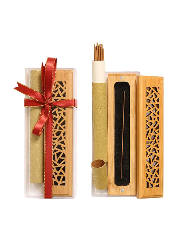 

Wooden Incense Burner with 20 Oud Incense Sticks, Beige
