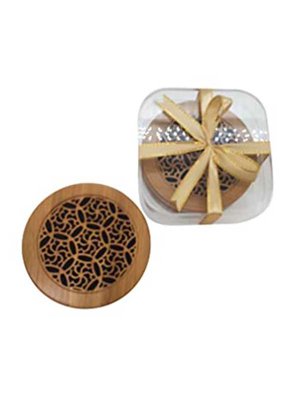 

Luxury Oud Incense Gift Set with Round Burner & Cambodian Oud Roll, Beige