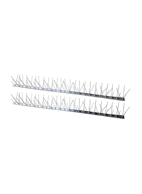 

2-Meter Stainless Steel Bird Spikes for Pigeons & Small Birds, 2 Pieces, Silver