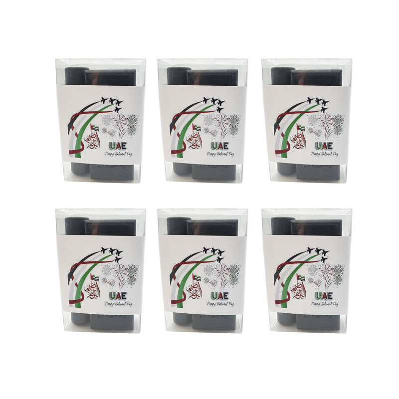 

JH 6 pcs Mini Incense Burner Gift Set For Uae National Day with 20pcs Cambodian oud sticks(Black))