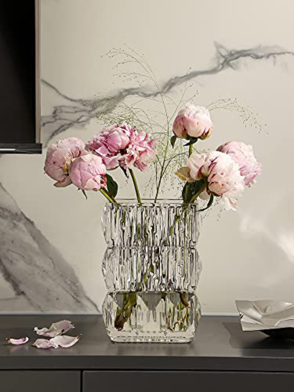 

Beinlove Glass Flower Vase, Clear