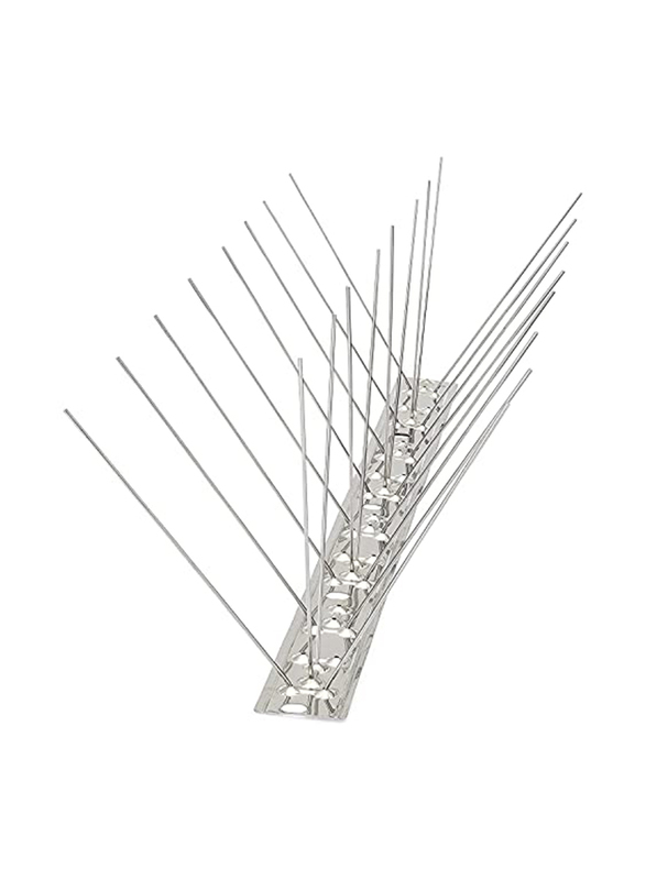 

50cm Pre-Assembled Stainless Steel Bird Spikes for Pigeons & Small Birds, Silver